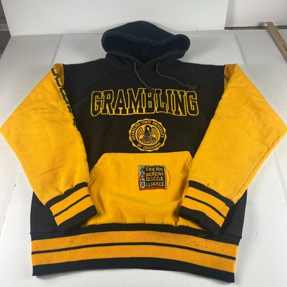 AACA Retro Grambling State Tigers Sweatshirt Extra Large Black & Yellow Hoodie - Picture 1 of 16